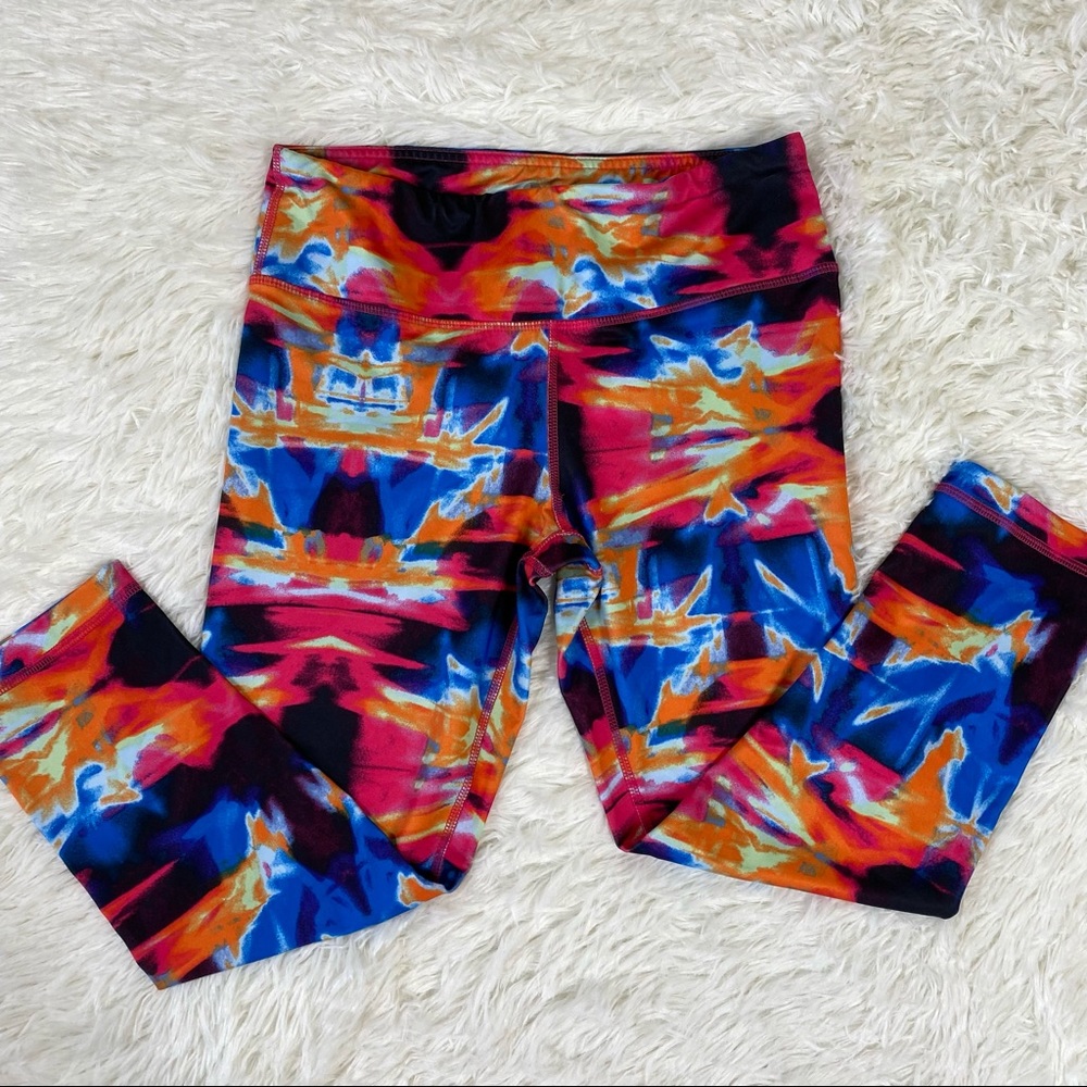 90 Degree By Reflex Capris Legging Multicolored